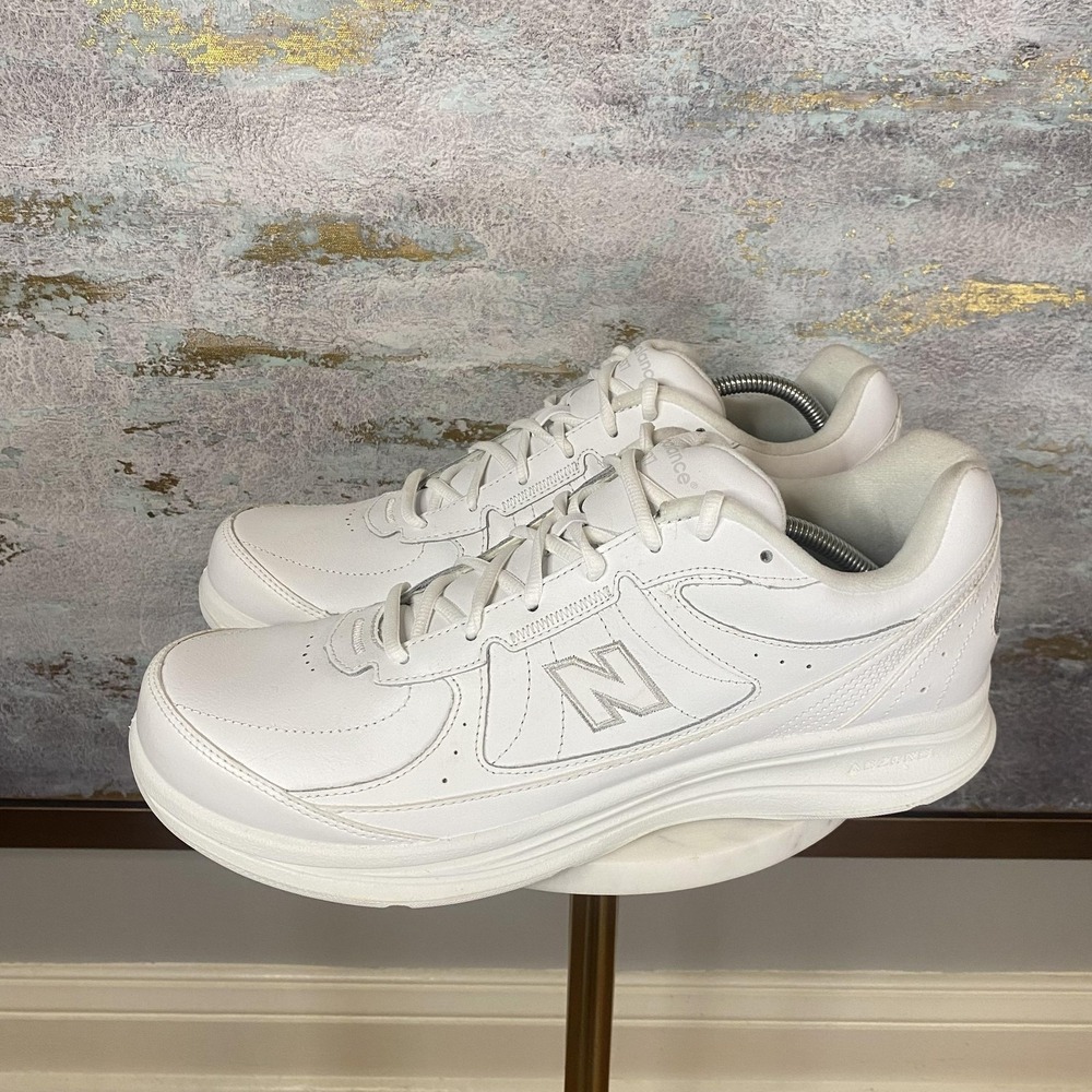 New Balance 577 Shoes Mens Size 13 White Leather Walking Sneakers MW577WT